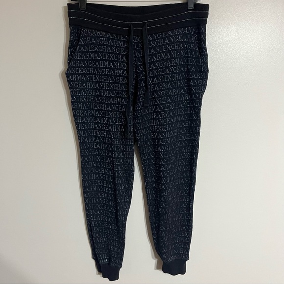 Women’s Armani Exchange All Over Logo Sweatshirt & Sweatpants Top Med Pants Sm - Picture 11 of 16